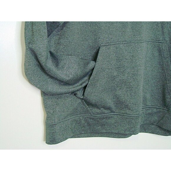 Under Armour Gray Loose Fit Orange Logo Front Pockets Hoodie Sweatshirt Size L - Picture 3 of 12